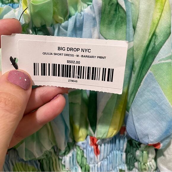 Charo Ruiz Giulia Short Dress Barbary Print Blue Multicolored Size Medium - Picture 9 of 9